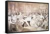 An Evening at Baron Von Spaun's: Schubert at the Piano Among His Friends-Moritz Ludwig von Schwind-Framed Stretched Canvas