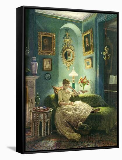An Evening at Home, 1888-Edward John Poynter-Framed Stretched Canvas