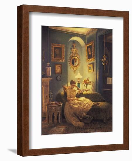 An Evening at Home-Edward John Poynter-Framed Giclee Print