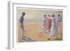 An Evening Game of Croquet on the Beach-null-Framed Art Print