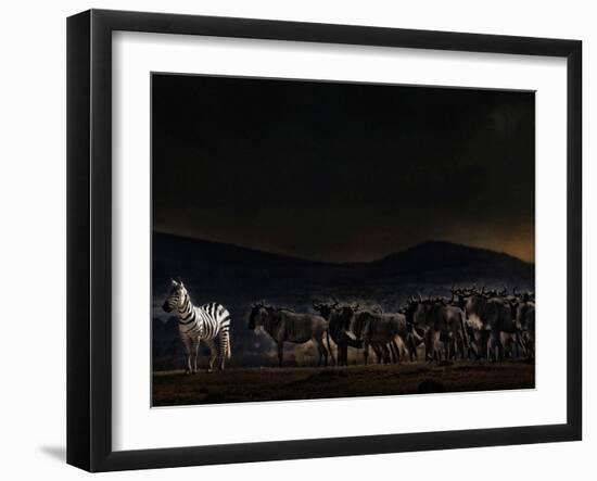 An Evening in Kenya-Piet Flour-Framed Photographic Print