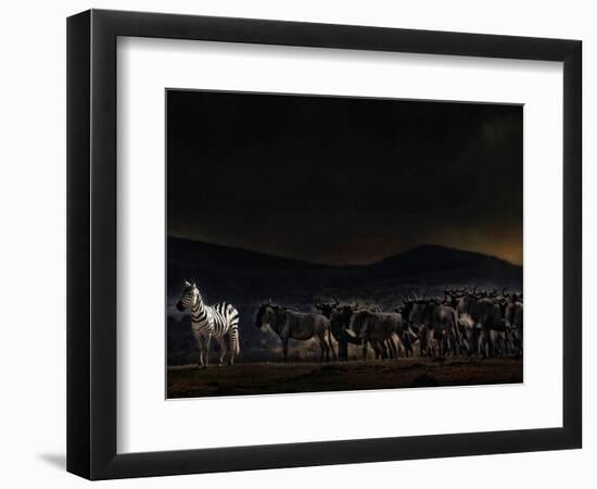 An Evening in Kenya-Piet Flour-Framed Photographic Print