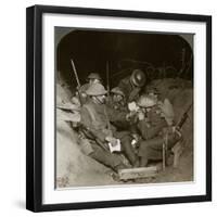 An Evening in the Reserve Trenches at Beaumont Hamel, France, World War I, 1914-1918-null-Framed Photographic Print