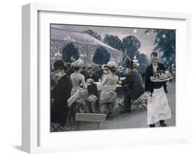 An Evening in the Tivoli Gardens in Copenhagen, 1890-Paul Fischer-Framed Giclee Print