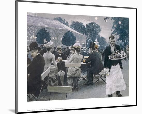 An Evening in the Tivoli Gardens in Copenhagen-Paul Fischer-Mounted Giclee Print