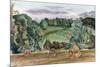 An Evening Landscape with Corn Stooks-John Northcote Nash-Mounted Giclee Print