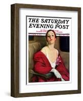 "An Evening Out," Saturday Evening Post Cover, October 10, 1931-Penrhyn Stanlaws-Framed Giclee Print