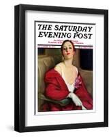 "An Evening Out," Saturday Evening Post Cover, October 10, 1931-Penrhyn Stanlaws-Framed Giclee Print