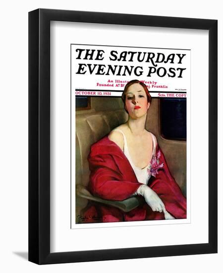 "An Evening Out," Saturday Evening Post Cover, October 10, 1931-Penrhyn Stanlaws-Framed Giclee Print