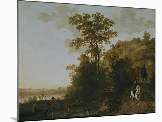 An Evening Ride Near a River-Aelbert Cuyp-Mounted Giclee Print