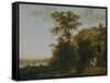 An Evening Ride Near a River-Aelbert Cuyp-Framed Stretched Canvas