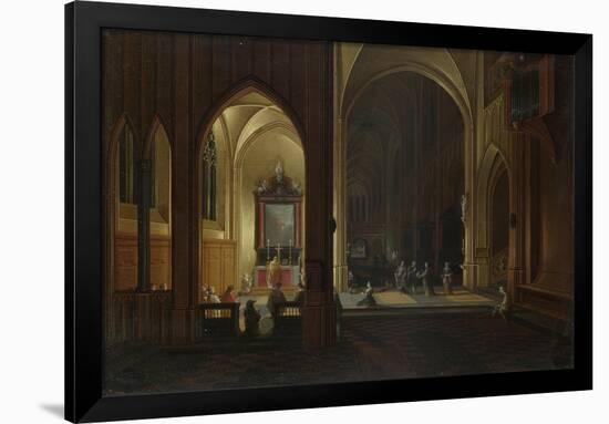 An Evening Service in a Church, 1649-Pieter Neeffs the Elder-Framed Giclee Print