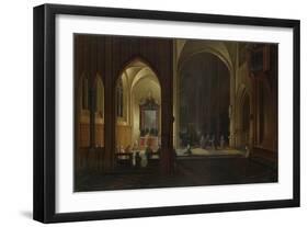 An Evening Service in a Church, 1649-Pieter Neeffs the Elder-Framed Giclee Print