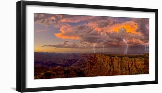 An evening thunderstorm approaching the Grand Canyon in Arizona, USA-Steven Love-Framed Photographic Print