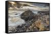 An evening view of the Giant's Causeway, UNESCO World Heritage Site, County Antrim, Ulster, Norther-Nigel Hicks-Framed Stretched Canvas