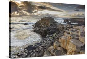 An evening view of the Giant's Causeway, UNESCO World Heritage Site, County Antrim, Ulster, Norther-Nigel Hicks-Stretched Canvas