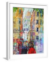 An Evening Walk to Sacre Coeur-Sylvia Paul-Framed Giclee Print