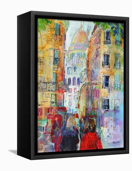 An Evening Walk to Sacre Coeur-Sylvia Paul-Framed Stretched Canvas
