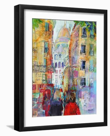 An Evening Walk to Sacre Coeur-Sylvia Paul-Framed Premium Giclee Print