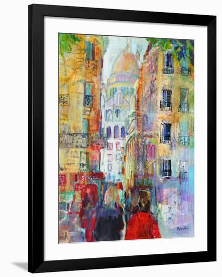 An Evening Walk to Sacre Coeur-Sylvia Paul-Framed Giclee Print