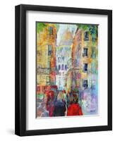 An Evening Walk to Sacre Coeur-Sylvia Paul-Framed Giclee Print