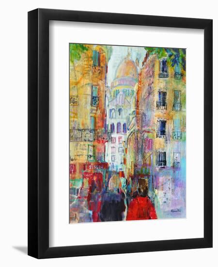 An Evening Walk to Sacre Coeur-Sylvia Paul-Framed Giclee Print