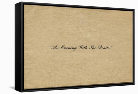 an Evening with the Beatles Ticket Holder Cover-Tobi Seftel-Framed Stretched Canvas