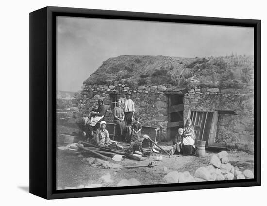 An Evicted Family at Derrybeg, County Donegal, Ireland, Late 1880S-Robert French-Framed Stretched Canvas