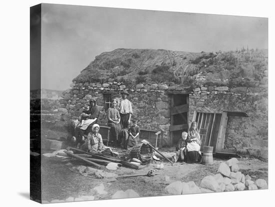 An Evicted Family at Derrybeg, County Donegal, Ireland, Late 1880S-Robert French-Stretched Canvas