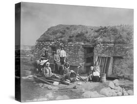 An Evicted Family at Derrybeg, County Donegal, Ireland, Late 1880S-Robert French-Stretched Canvas