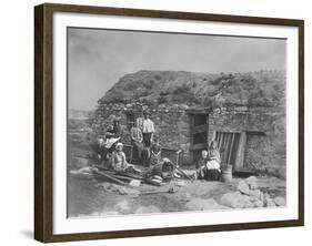 An Evicted Family at Derrybeg, County Donegal, Ireland, Late 1880S-Robert French-Framed Giclee Print