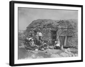 An Evicted Family at Derrybeg, County Donegal, Ireland, Late 1880S-Robert French-Framed Giclee Print