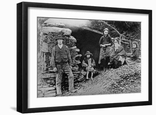 An Evicted Family at Glenbeigh, Ireland, 1888-Francis Guy-Framed Premium Giclee Print