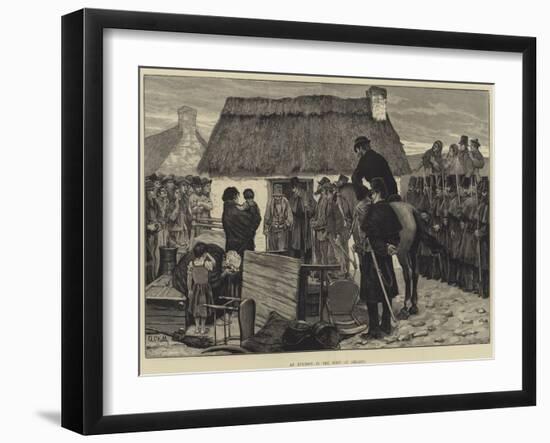 An Eviction in the West of Ireland-Aloysius O'Kelly-Framed Giclee Print