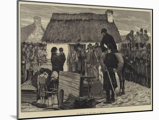 An Eviction in the West of Ireland-Aloysius O'Kelly-Mounted Giclee Print