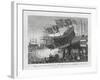 An Exact Representation of Launching the Prince of Wales Man of War-null-Framed Giclee Print