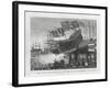 An Exact Representation of Launching the Prince of Wales Man of War-null-Framed Giclee Print