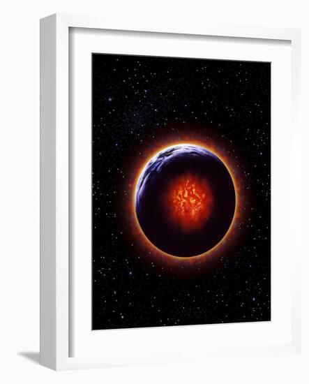 An Exaggerated Depiction of Global Warming-null-Framed Art Print