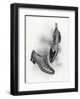 An Example of a Front Lacing Shoe and Boot with a Contrasting Upper Which May be Composed of Canvas-null-Framed Art Print