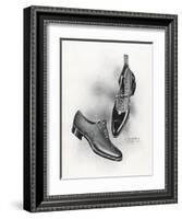 An Example of a Front Lacing Shoe and Boot with a Contrasting Upper Which May be Composed of Canvas-null-Framed Art Print