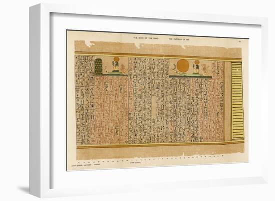 An Example of Egyptian Hieroglyphics: The Sun-God in His Bark-E.a. Wallis Budge-Framed Art Print