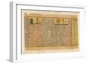 An Example of Egyptian Hieroglyphics: The Sun-God in His Bark-E.a. Wallis Budge-Framed Art Print