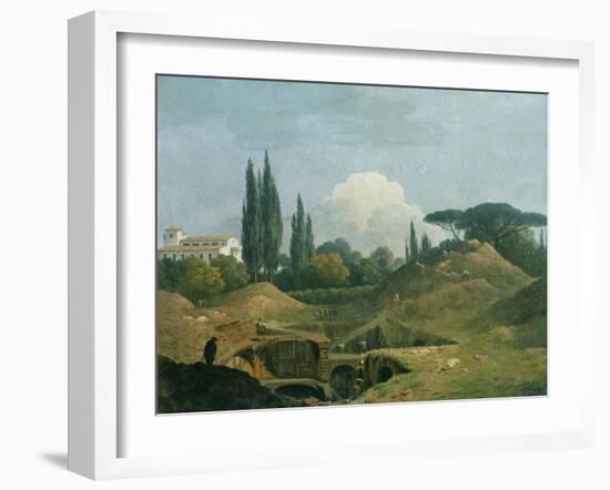 An Excavation of an Antique Building in a Cava in the Villa Negroni, Rome-Thomas Jones-Framed Giclee Print