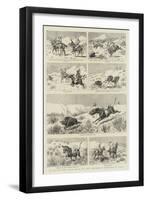 An Exceptional Boar Hunt on the North-West Frontier of India-Adrien Emmanuel Marie-Framed Giclee Print