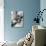 An Excited Army Sniffer Dog Sniffs under the Floorboards Near the Toilet-null-Photographic Print displayed on a wall