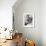 An Excited Army Sniffer Dog Sniffs under the Floorboards Near the Toilet-null-Framed Photographic Print displayed on a wall