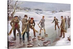 An Exciting Finish to a Curling Match in Scotland-J. Michael-Stretched Canvas