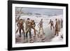 An Exciting Finish to a Curling Match in Scotland-J. Michael-Framed Photographic Print