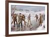 An Exciting Finish to a Curling Match in Scotland-J. Michael-Framed Photographic Print