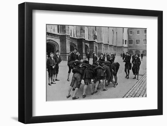 An exciting game: pupils of Christ's Hospital school, City of London, c1900-RW Thomas-Framed Photographic Print